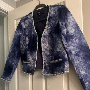 Tie dye quilted blue Jean jacket- never been work but tags aren’t on item